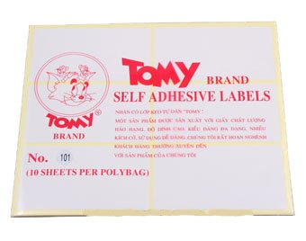 Nhãn Tomy số 101 Self Adhesive Lables