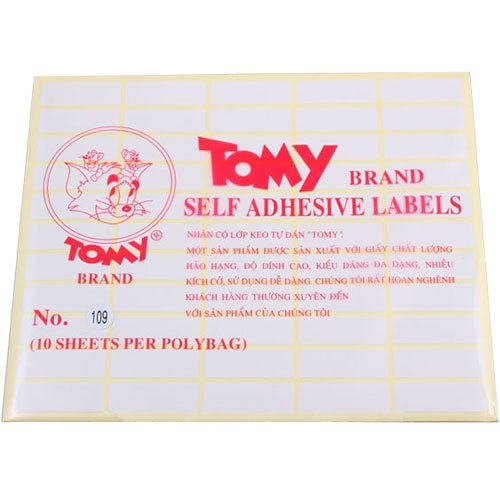 Nhãn dán Tomy số No.109 Self Adhesive Lables