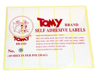Nhãn dán decal Tomy số No.121 tự dính Self Adhesive Lables