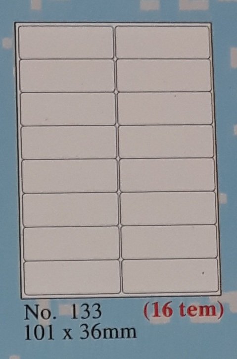Nhãn dán Tomy A4 số No.133 Self Adhesive Lables