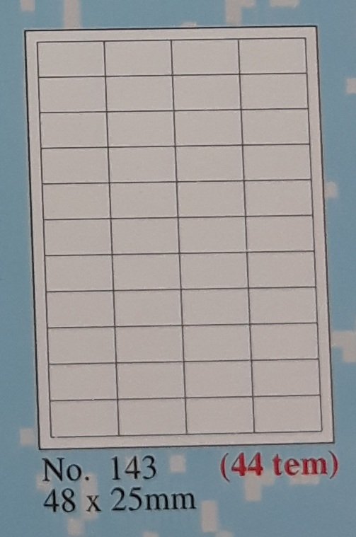Nhãn dán Tomy A4 có keo dính số No.143 Self Adhesive Lables