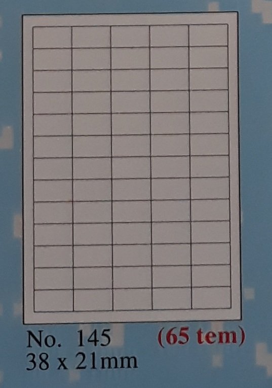 Nhãn dán Tomy A4 có keo dán số No.145 Self Adhesive Lables