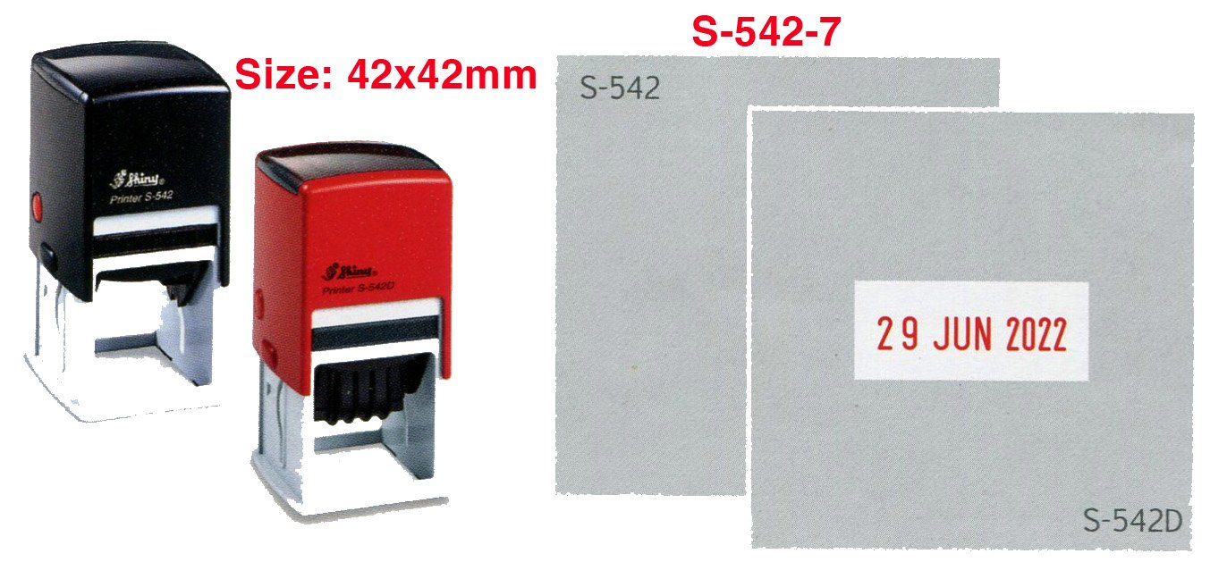 Dấu Shiny S-542D có ngày tháng năm