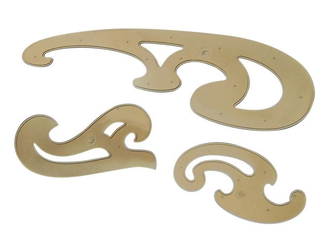 Thước cong bộ 3 chiếc KOH-I-NOOR 750068 French-Curves-Set-3