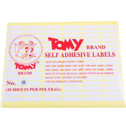 Nhãn dán Tomy số No.99 Self Adhesive Lables