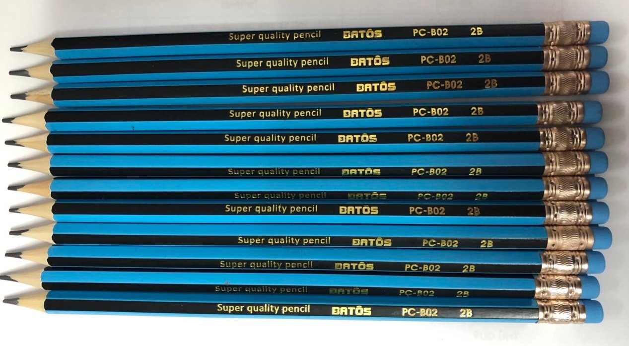 Bút chì gỗ có gôm 2B Batos Pencil PC-B02