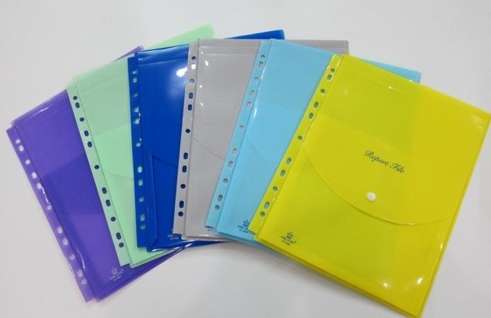 Bìa túi phân trang có lỗ và nút gày Plastic Bag, KS-408A