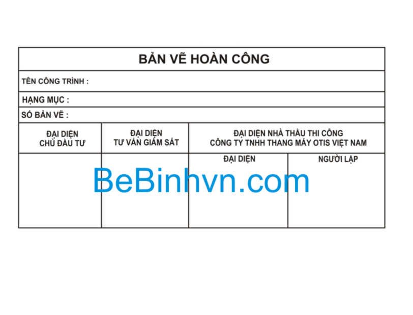 Dấu bản vẽ hoàn công cán mica