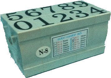 Dấu số ghép N-8 Multi Joint rubber stamp (Numbers)