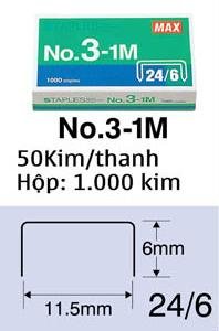 Kim bấm 3 Max No.3-1M - Kim 24/6 Staples