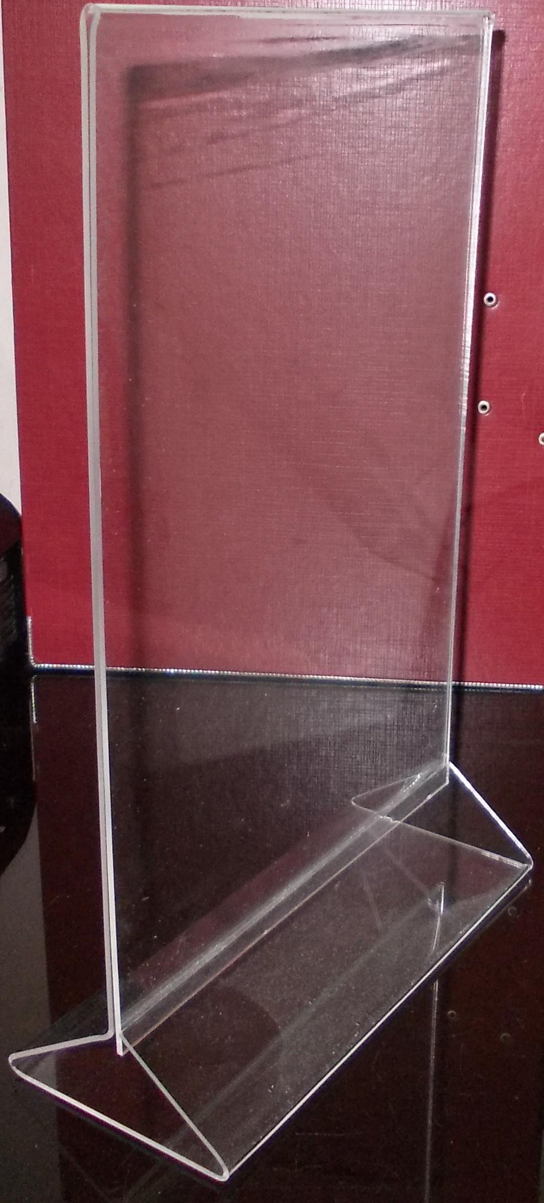 Kệ thực đơn mica 2 mặt đế tam giác Acrylic Menu Holder
