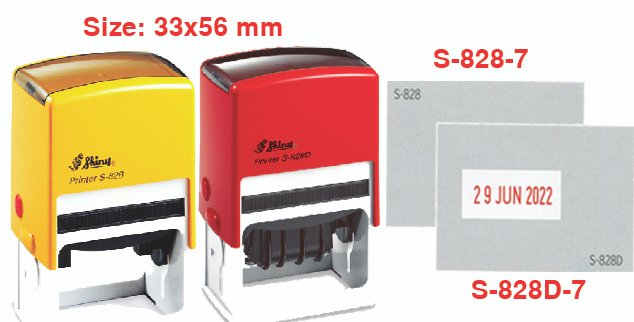 Dấu Shiny S-828D có ngày tháng năm