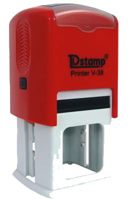 Dấu TDstamp V-38 khắc dấu ký hiệu, logo các mẫu hình vuông