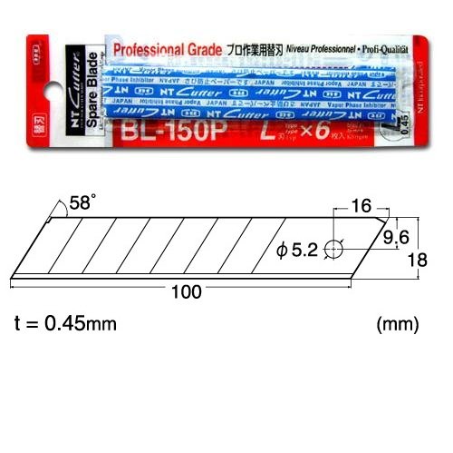 Lưỡi dao NT Cutter BL-150P / www.bebinhvn.com