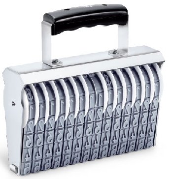 Dấu số Shiny 14 số cao 15mm NA14 Number stamp