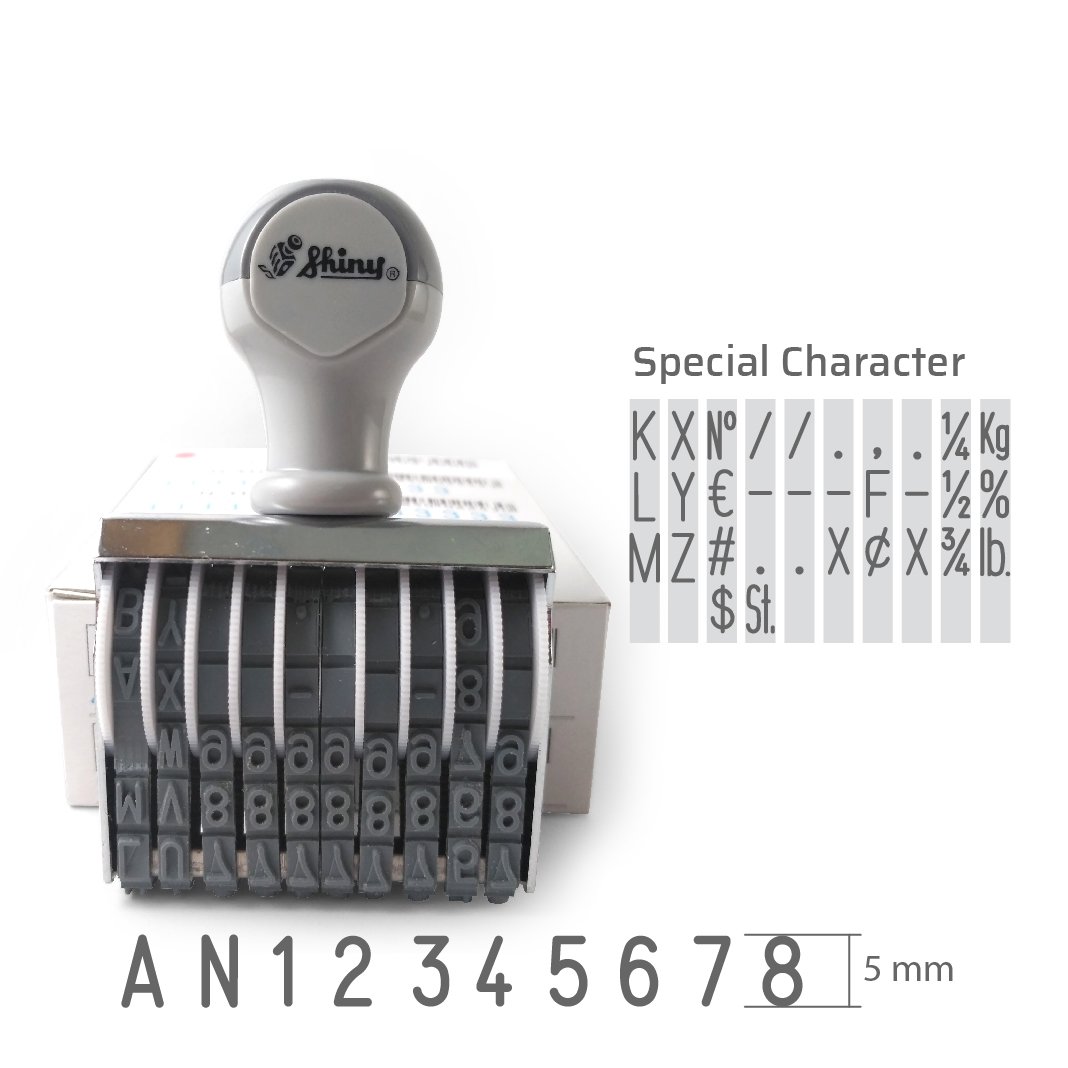 Dấu số Shiny 10 số cao 5mm N310A Number stamp Dấu số Shiny 10 số cao 5mm N310A Number stamp
