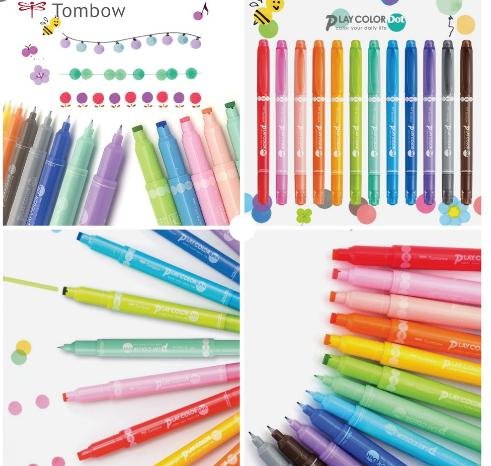 Bút trang trí 2 đầu Tombow PLAY COLOR DOT  - màu lẻ WS-PD