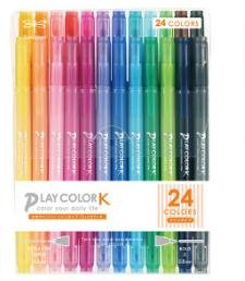 Bút vẽ trang trí 2 đầu Tombow PLAY COLOR K - Bộ 24 màu GCF-012