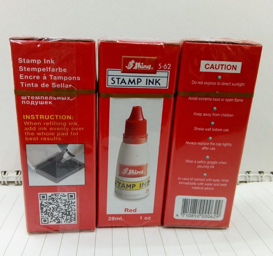 Mực dấu Shiny S-62 28ml màu đỏ