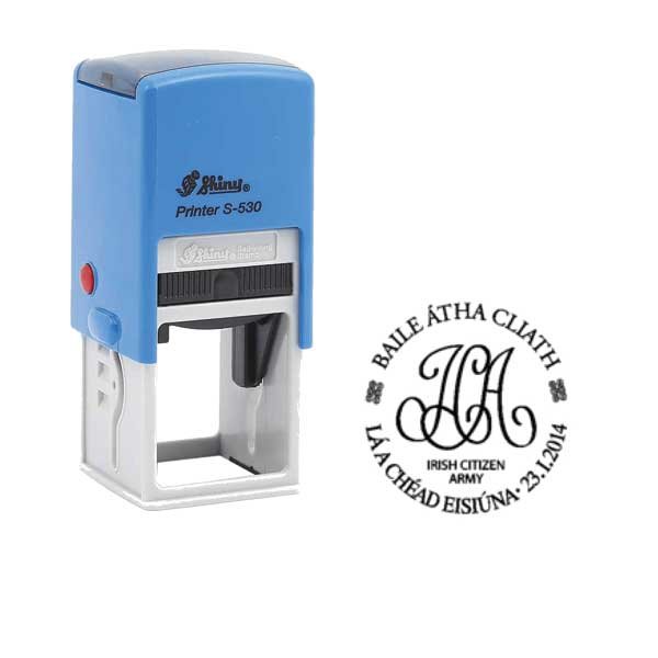 Dấu Shiny vuông S-530 khắc tên, mã số, ký hiệu, logo