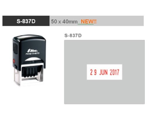 Dấu Shiny S837D Dấu công ty có ngày tháng năm loại lớn