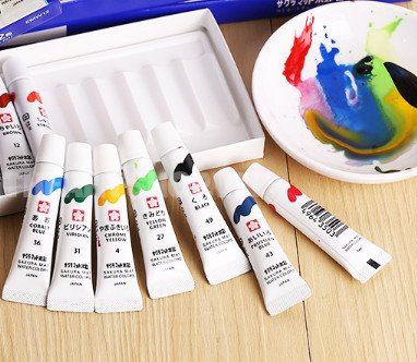 Màu nước Sakura MAT WATER COLORS 5ML, bộ 13 màu EMW13