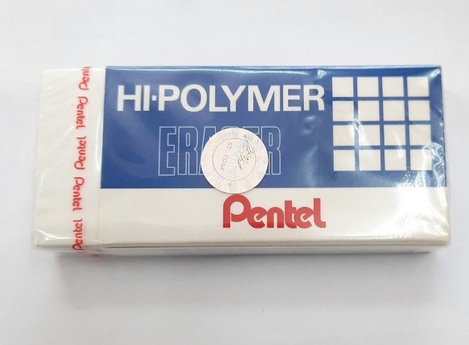 BÉ BÌNH|Gôm tẩy Pentel ZEH20 là loại cực đại Hi-Polymer Eraser