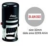 Dấu Shiny tròn R-532D có ngày tháng năm Ø32mm Self-Inking Stamp