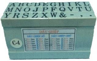 Bộ dấu chữ ghép C-4 Rubber Stamp Alphabet Sets