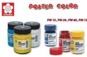 Màu nước Sakura Poster colors PW30, màu lẻ