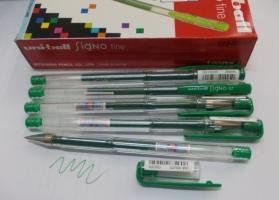 Bút gel Uni Ball Signo UM100 Gel Pen Green, 0.7mm